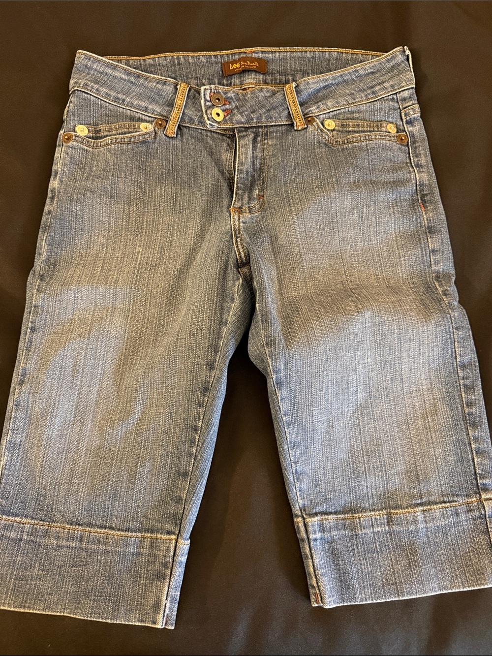 Lee Ladies  Light Blue Denim Relaxed Shorts Size 7/8